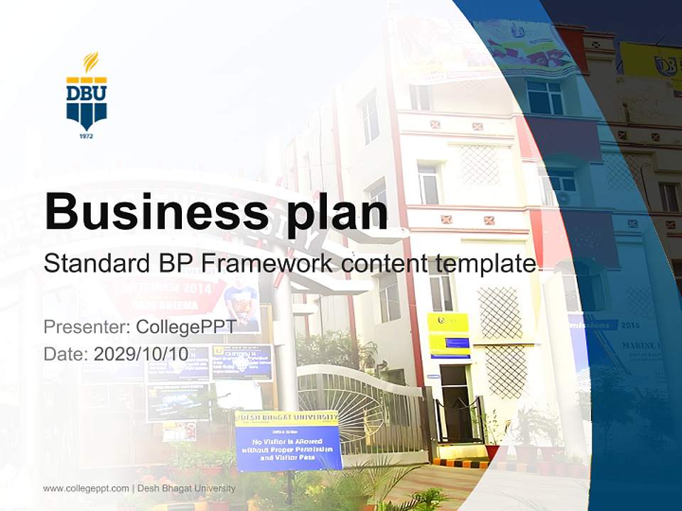 Desh Bhagat University Competition/Entrepreneurship Contest PPT Template4:3 ratio PPT effect preview image9