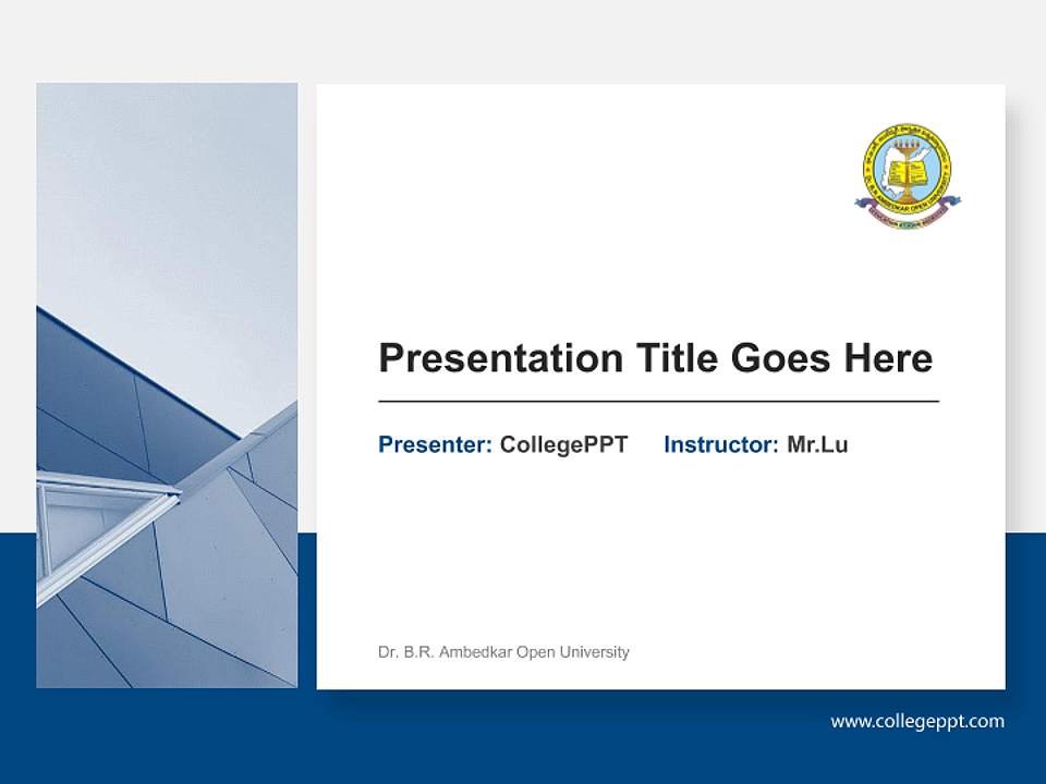 Dr. B.R. Ambedkar Open University General Purpose PPT Template4:3 ratio PPT effect preview image6