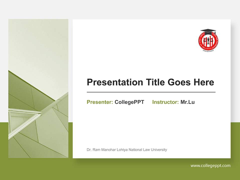 Dr. Ram Manohar Lohiya National Law University General Purpose PPT Template4:3 ratio PPT effect preview image6