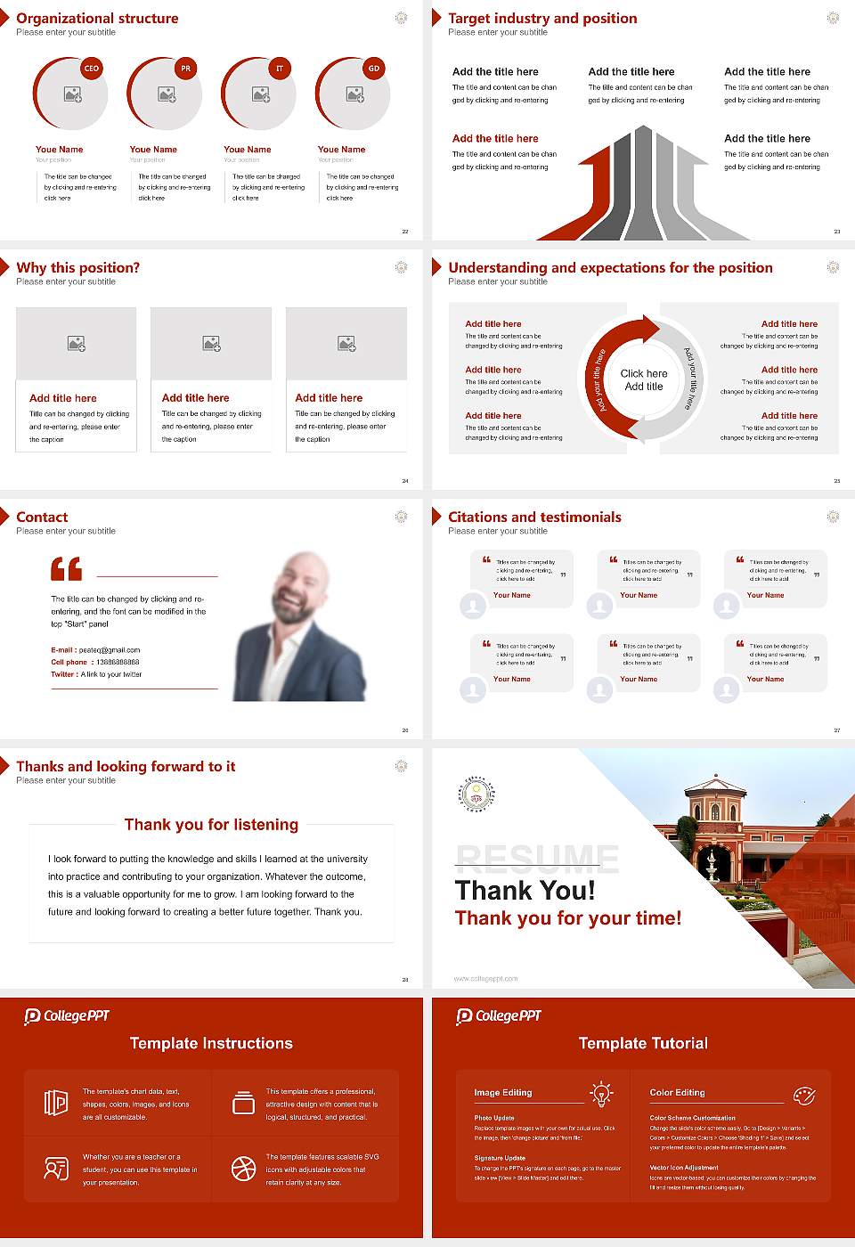 Dayalbagh Educational Institute Resume PPT Template16:9 ratio PPT effect preview image4