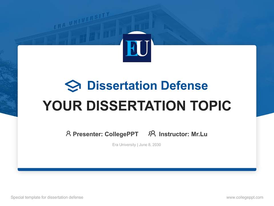 Era University Graduation Thesis Defense PPT Template4:3 ratio PPT effect preview image7