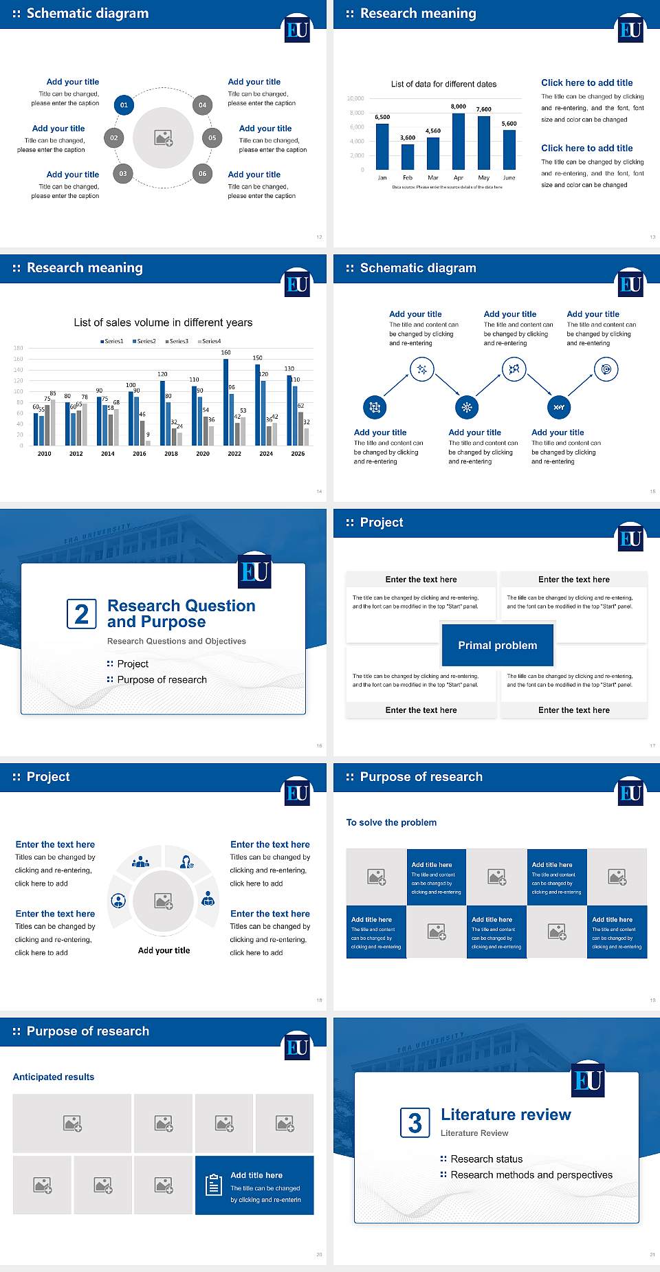 Era University Graduation Thesis Defense PPT Template4:3 ratio PPT effect preview image3