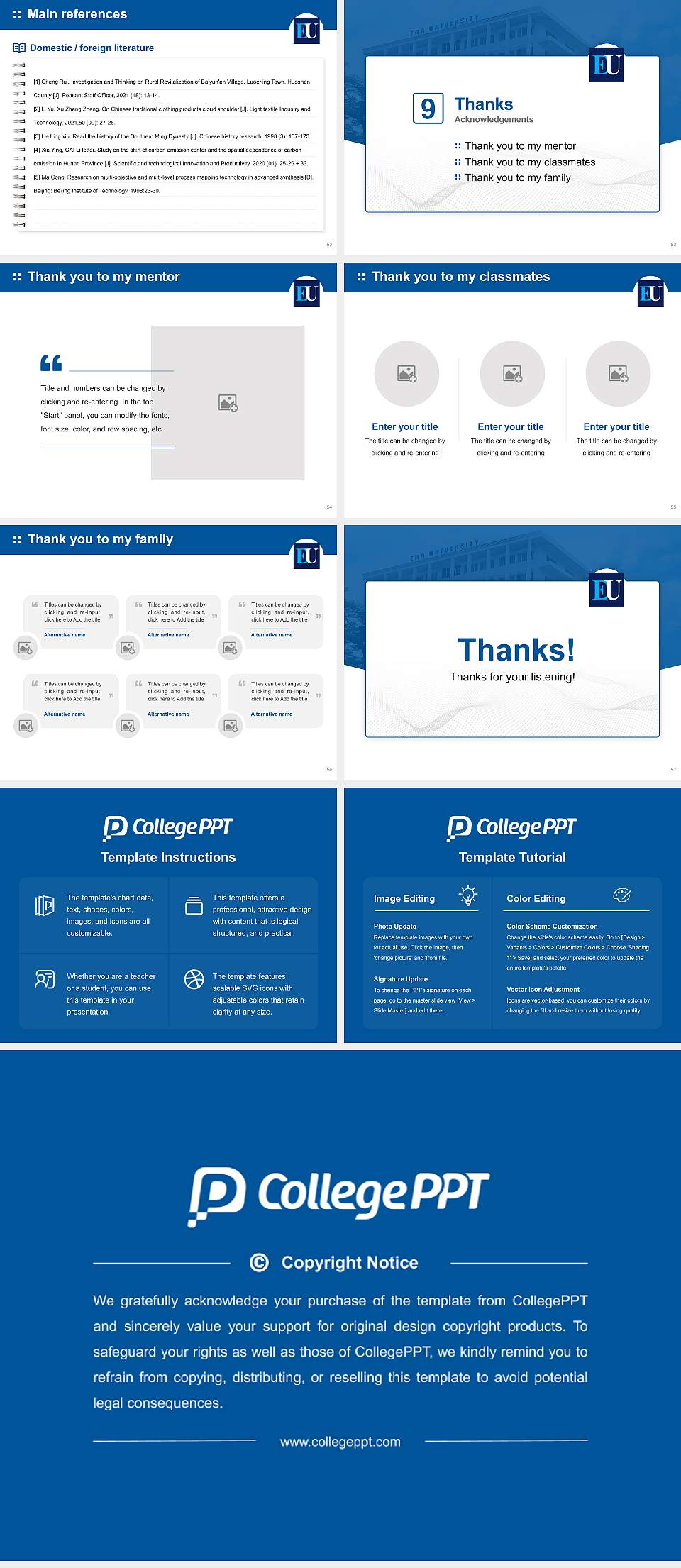 Era University Graduation Thesis Defense PPT Template4:3 ratio PPT effect preview image7