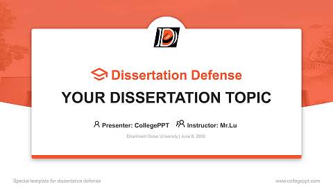 Dharmsinh Desai University Graduation Thesis Defense PPT Template