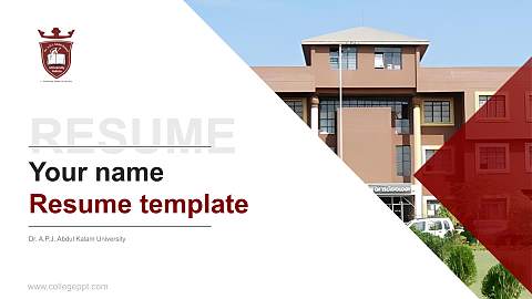 Dr. A.P.J. Abdul Kalam University Resume PPT Template