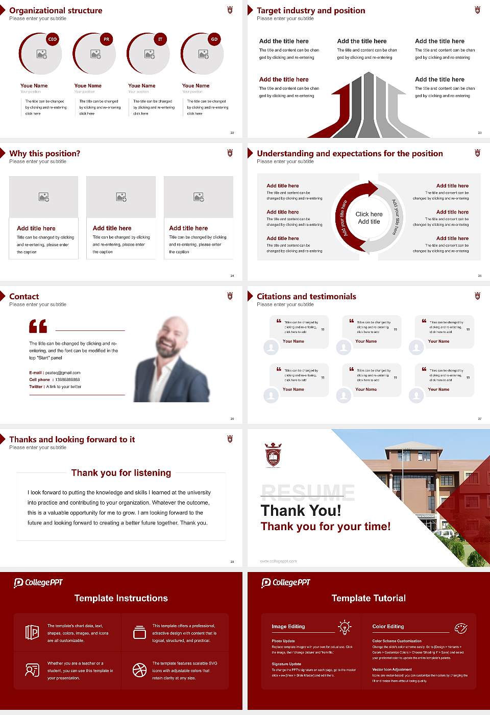 Dr. A.P.J. Abdul Kalam University Resume PPT Template16:9 ratio PPT effect preview image4