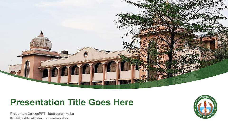 Devi Ahilya Vishwavidyalaya Course/Courseware Creation PPT Template16:9 ratio PPT effect preview image