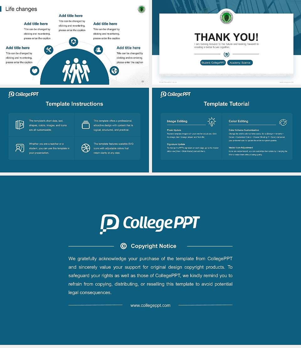 Forest Research Institute National Scholarship Defense PPT Template16:9 ratio PPT effect preview image4