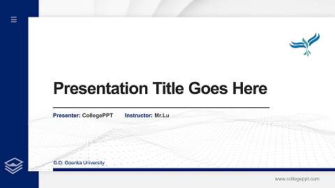 G.D. Goenka University Thesis Proposal/Graduation Defense PPT Template