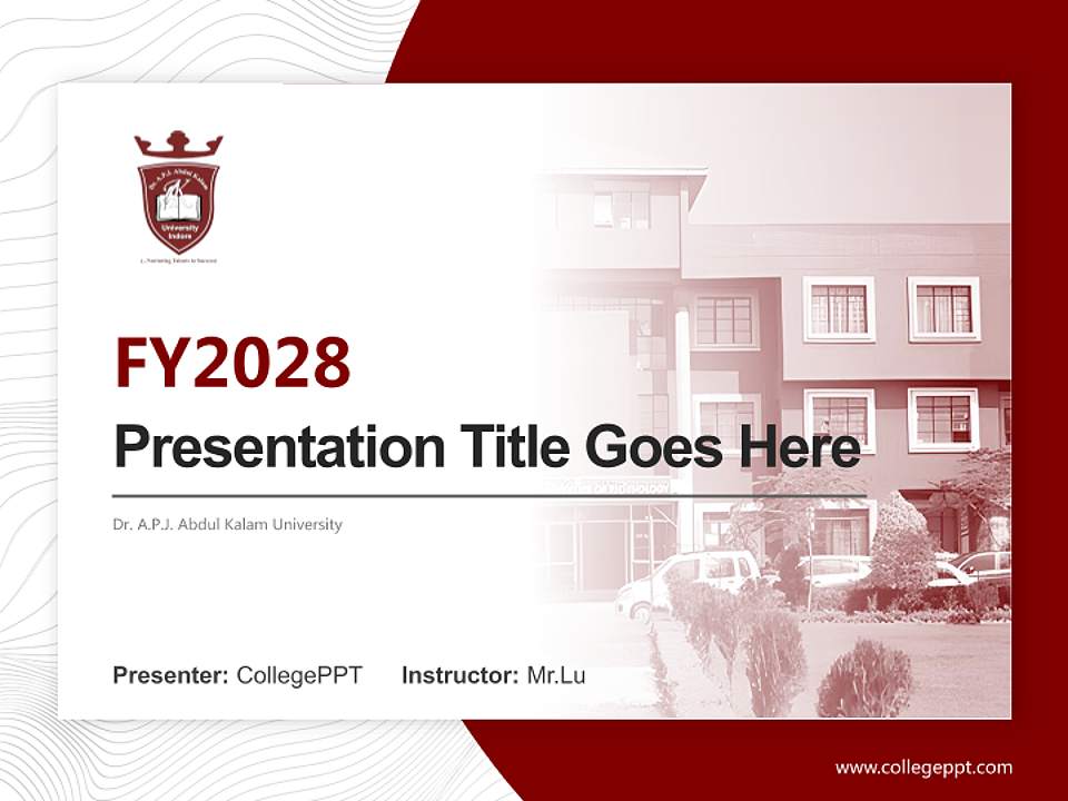 Dr. A.P.J. Abdul Kalam University Academic Presentation/Research Findings Report PPT Template4:3 ratio PPT effect preview image5