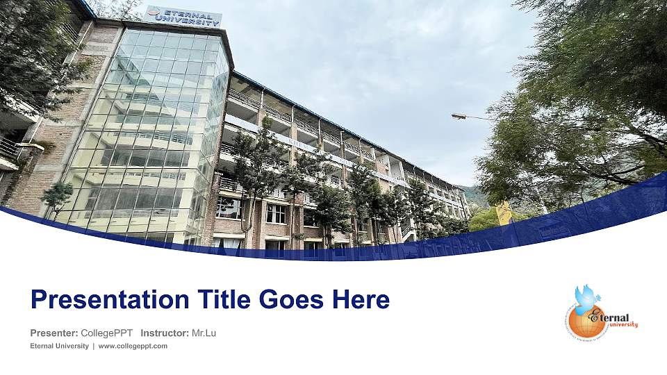 Eternal University Course/Courseware Creation PPT Template16:9 ratio PPT effect preview image