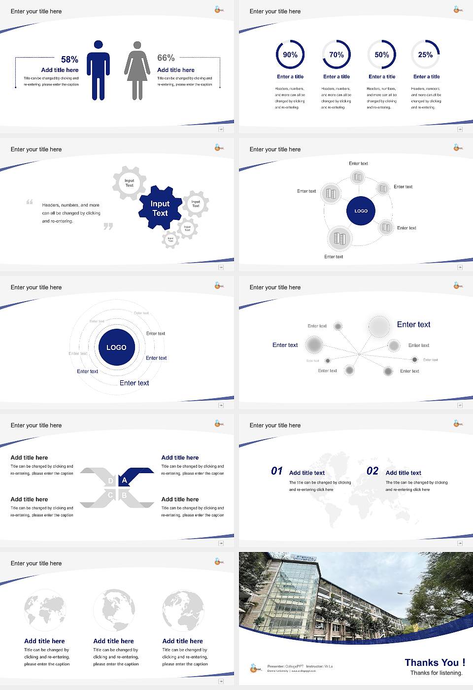 Eternal University Course/Courseware Creation PPT Template16:9 ratio PPT effect preview image4