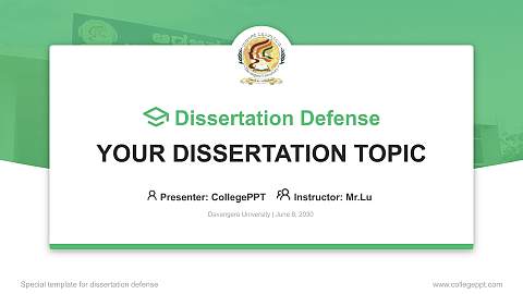 Davangere University Graduation Thesis Defense PPT Template