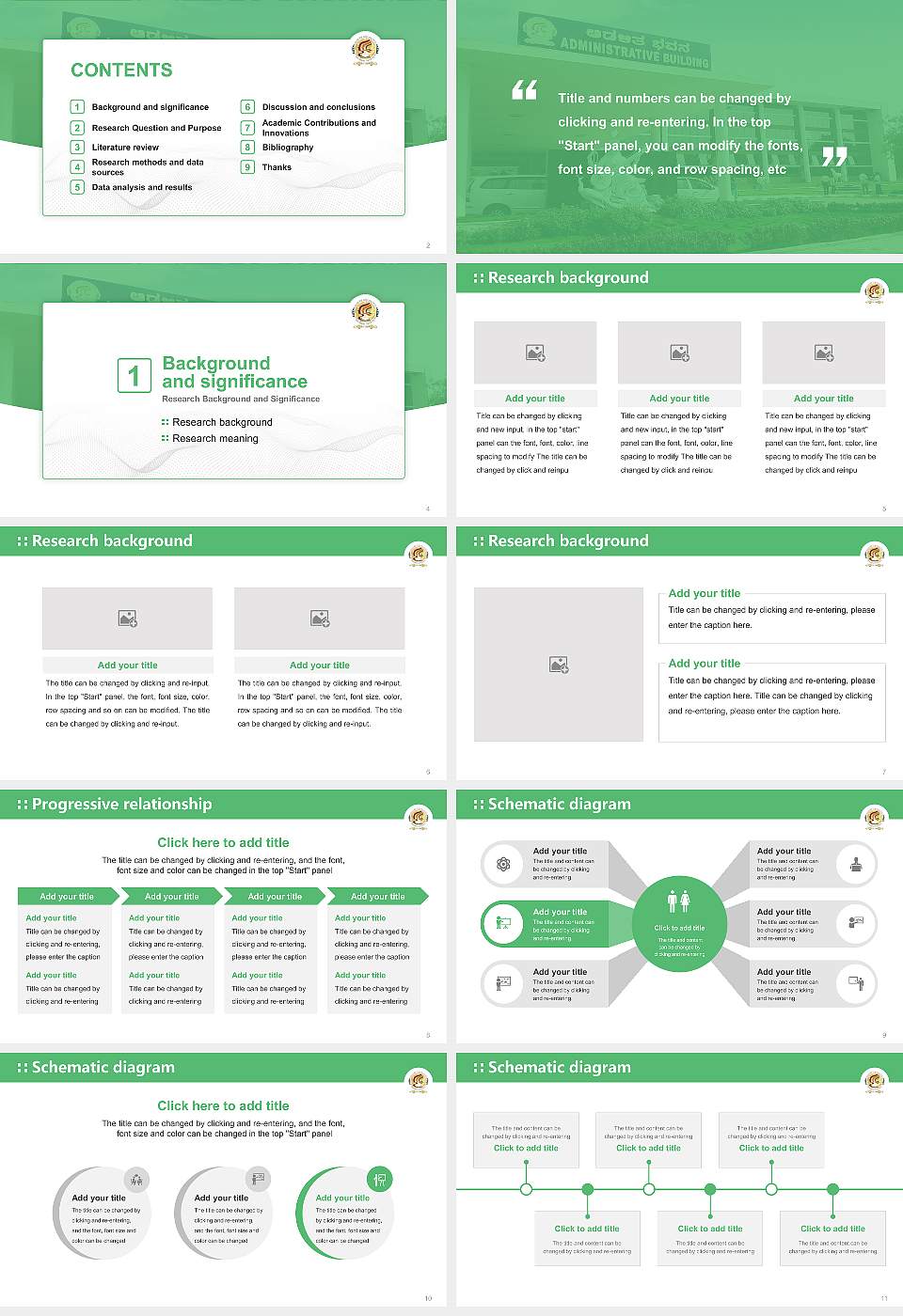 Davangere University Graduation Thesis Defense PPT Template16:9 ratio PPT effect preview image2