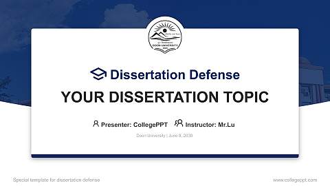 Doon University Graduation Thesis Defense PPT Template