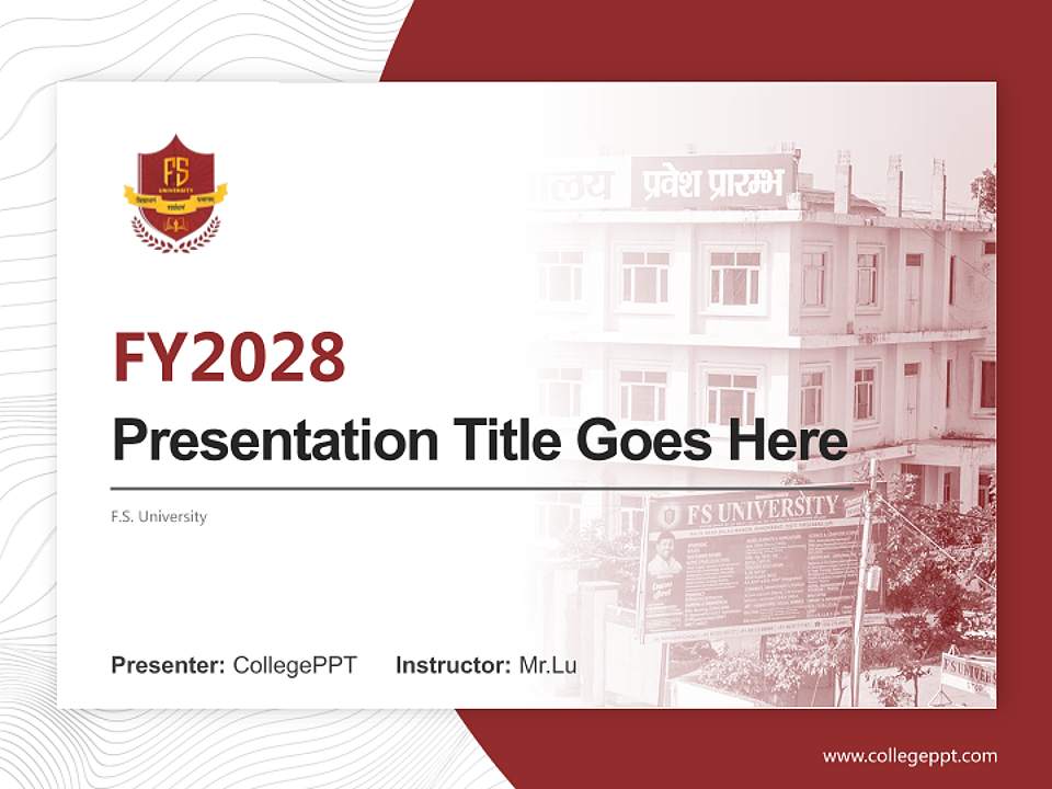 F.S. University Academic Presentation/Research Findings Report PPT Template4:3 ratio PPT effect preview image5