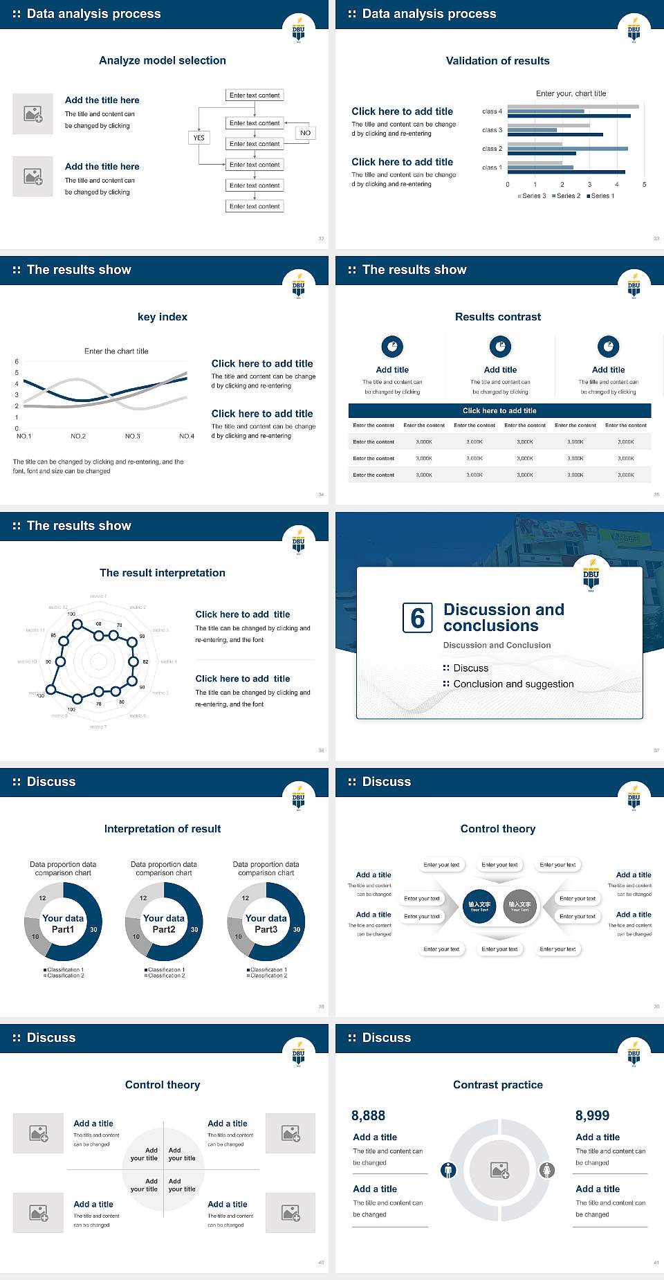 Desh Bhagat University Graduation Thesis Defense PPT Template4:3 ratio PPT effect preview image5