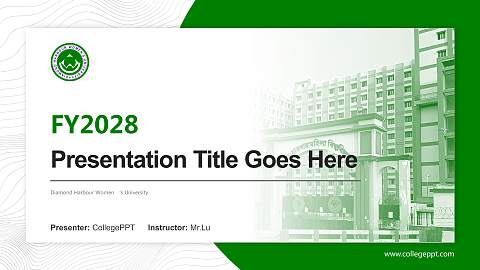 Diamond Harbour Women ‘s University Academic Presentation/Research Findings Report PPT Template