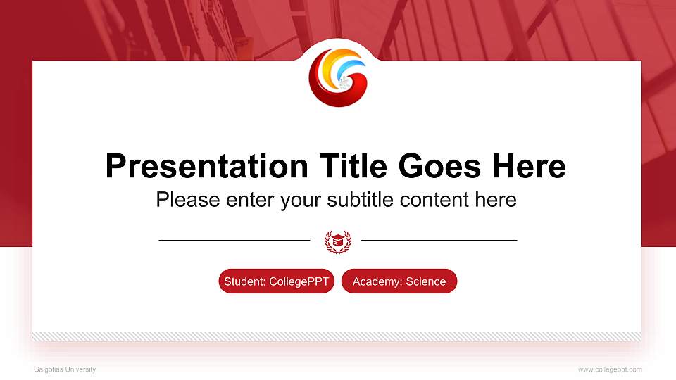 Galgotias University National Scholarship Defense PPT Template16:9 ratio PPT effect preview image