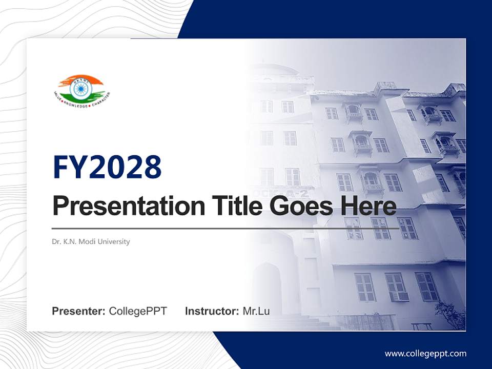 Dr. K.N. Modi University Academic Presentation/Research Findings Report PPT Template4:3 ratio PPT effect preview image5