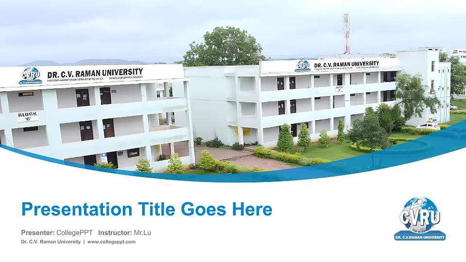Dr. C.V. Raman University Course/Courseware Creation PPT Template16:9 ratio PPT effect preview image