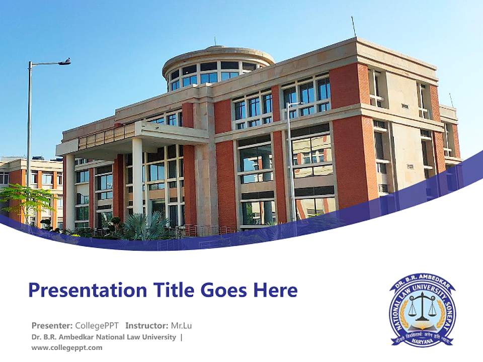 Dr. B.R. Ambedkar National Law University Course/Courseware Creation PPT Template4:3 ratio PPT effect preview image5