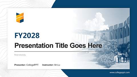 Flame University Academic Presentation/Research Findings Report PPT Template