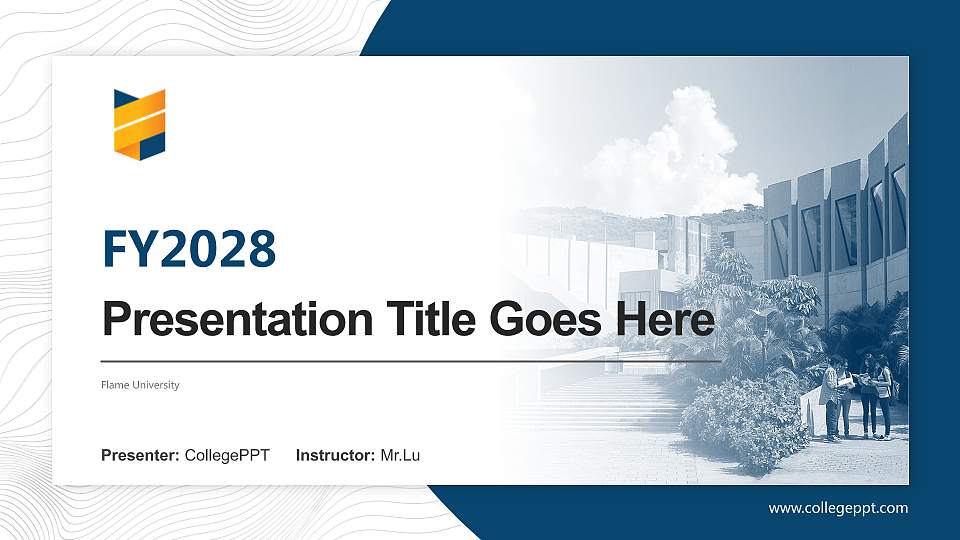 Flame University Academic Presentation/Research Findings Report PPT Template16:9 ratio PPT effect preview image