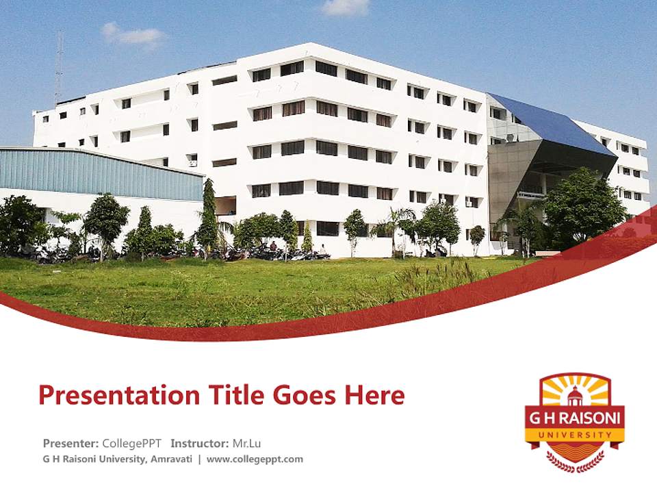 G H Raisoni University, Amravati Course/Courseware Creation PPT Template4:3 ratio PPT effect preview image5