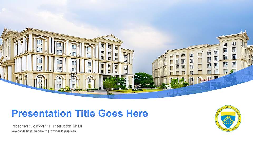 Dayananda Sagar University Course/Courseware Creation PPT Template16:9 ratio PPT effect preview image