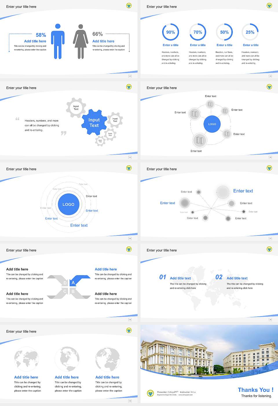 Dayananda Sagar University Course/Courseware Creation PPT Template16:9 ratio PPT effect preview image4