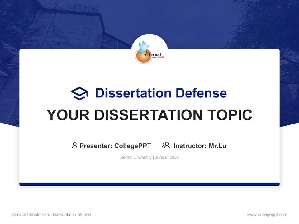 Eternal University Graduation Thesis Defense PPT Template4:3 ratio PPT effect preview image7