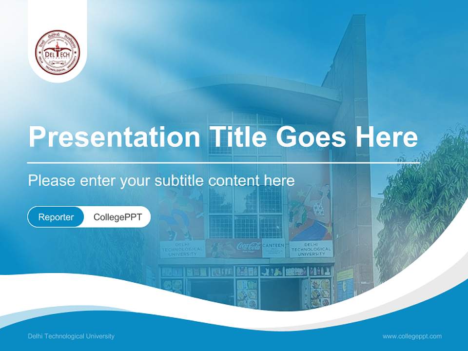 Delhi Technological University Lecture Sharing and Networking Event PPT Template4:3 ratio PPT effect preview image4