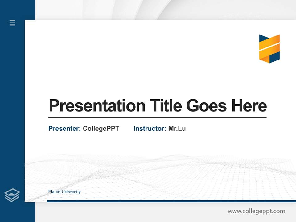 Flame University Thesis Proposal/Graduation Defense PPT Template4:3 ratio PPT effect preview image5