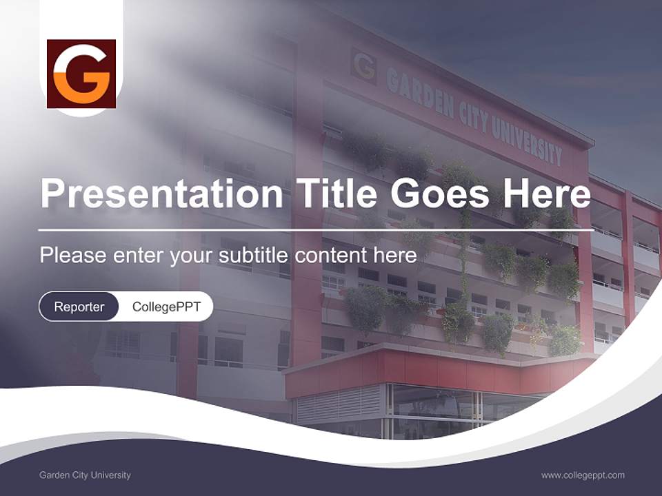 Garden City University Lecture Sharing and Networking Event PPT Template4:3 ratio PPT effect preview image4