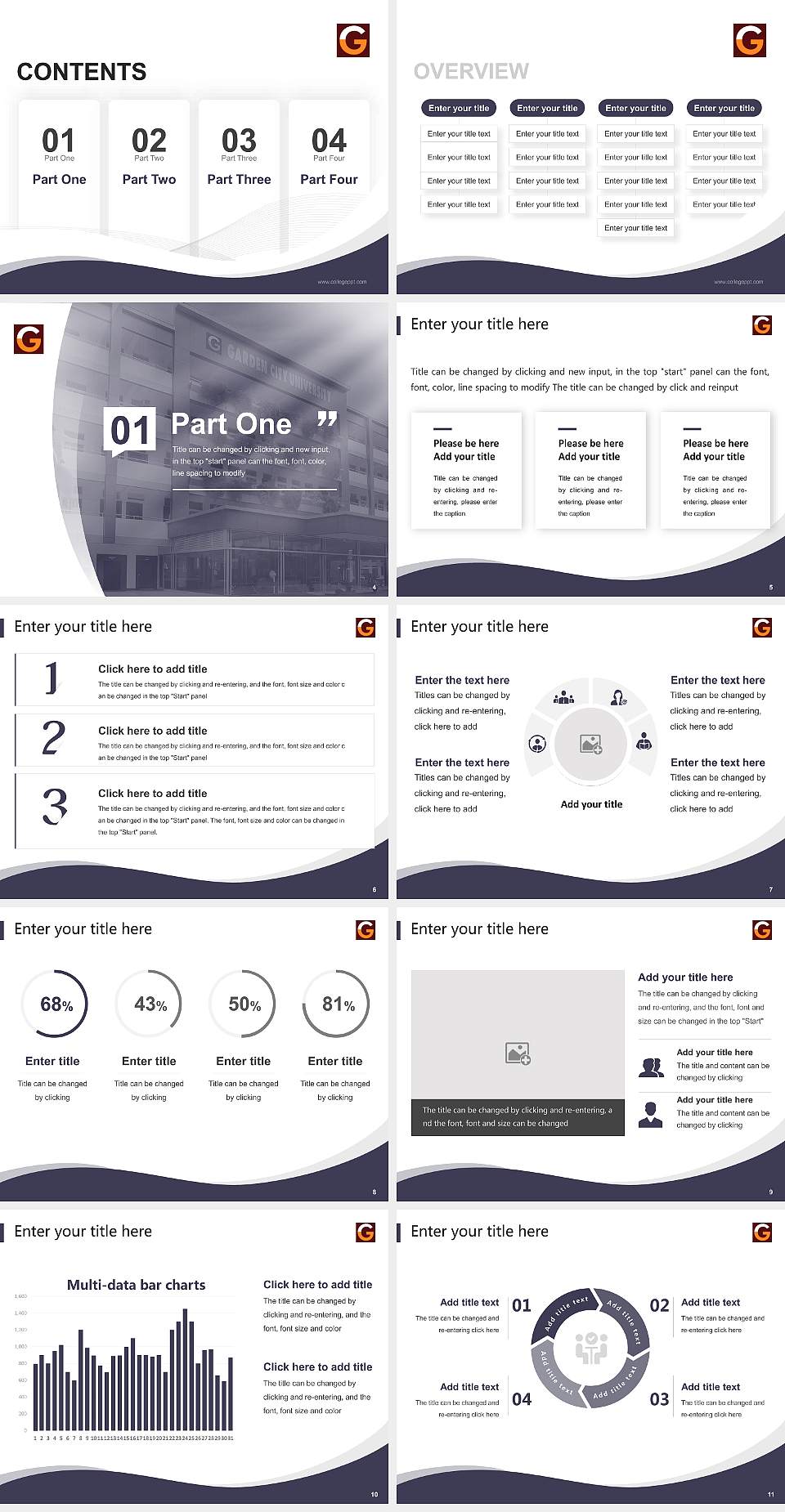 Garden City University Lecture Sharing and Networking Event PPT Template4:3 ratio PPT effect preview image2