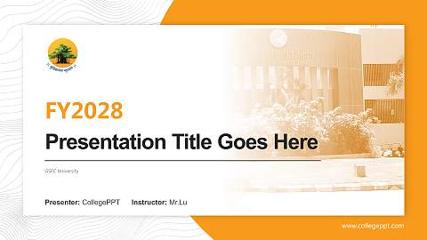 GSFC University Academic Presentation/Research Findings Report PPT Template