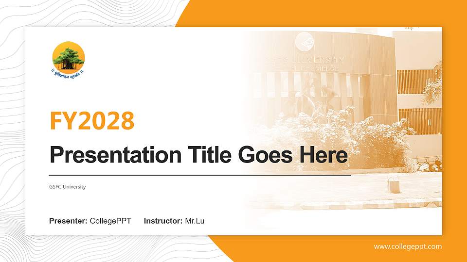 GSFC University Academic Presentation/Research Findings Report PPT Template16:9 ratio PPT effect preview image