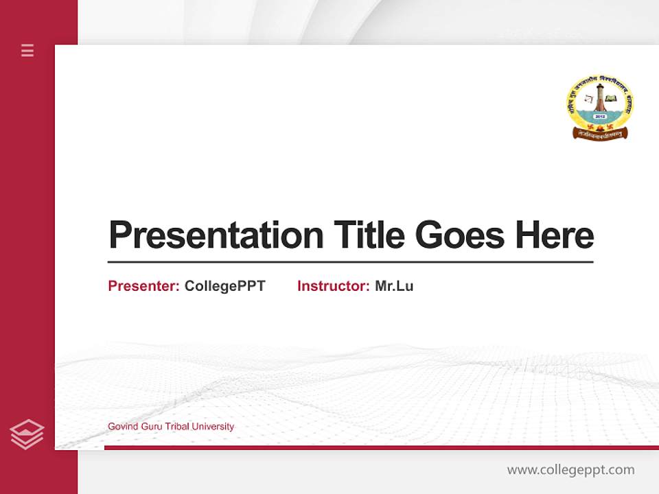 Govind Guru Tribal University Thesis Proposal/Graduation Defense PPT Template4:3 ratio PPT effect preview image5