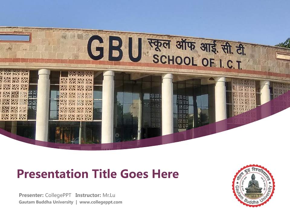 Gautam Buddha University Course/Courseware Creation PPT Template4:3 ratio PPT effect preview image5