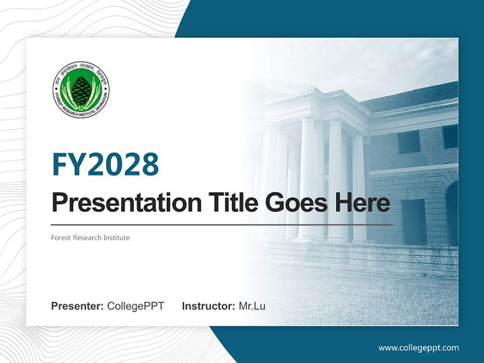 Forest Research Institute Academic Presentation/Research Findings Report PPT Template4:3 ratio PPT effect preview image5
