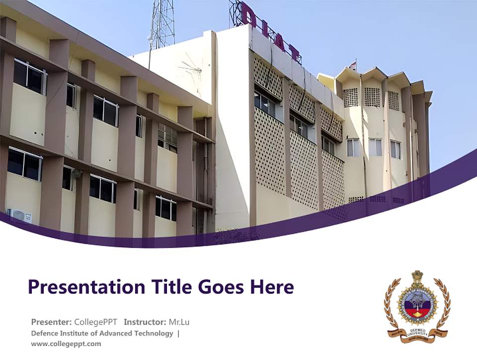 Defence Institute of Advanced Technology Course/Courseware Creation PPT Template4:3 ratio PPT effect preview image5