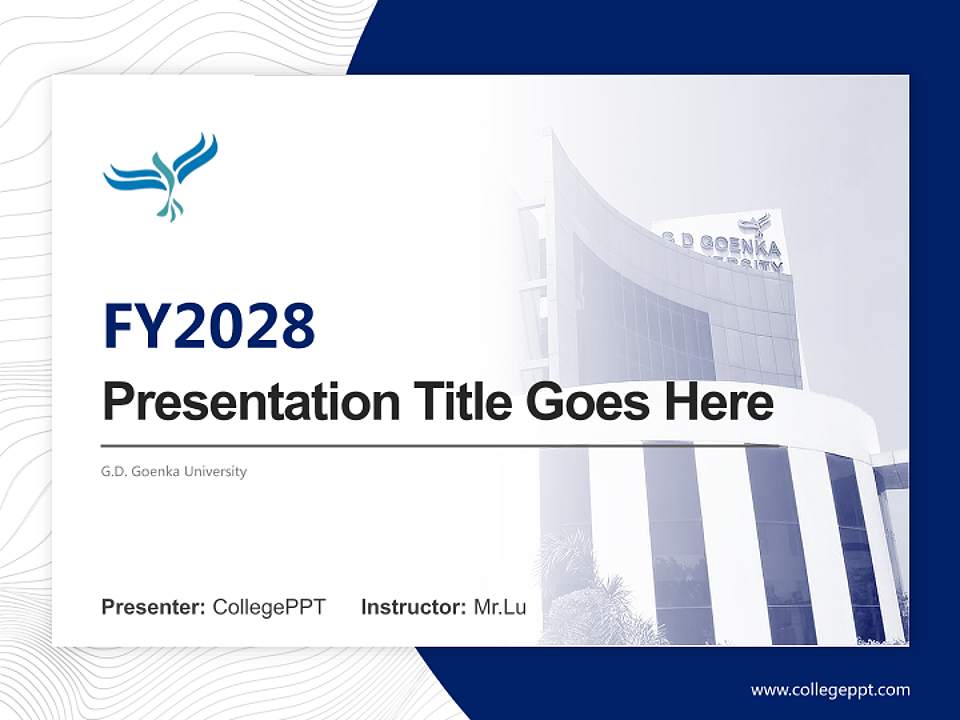 G.D. Goenka University Academic Presentation/Research Findings Report PPT Template4:3 ratio PPT effect preview image5