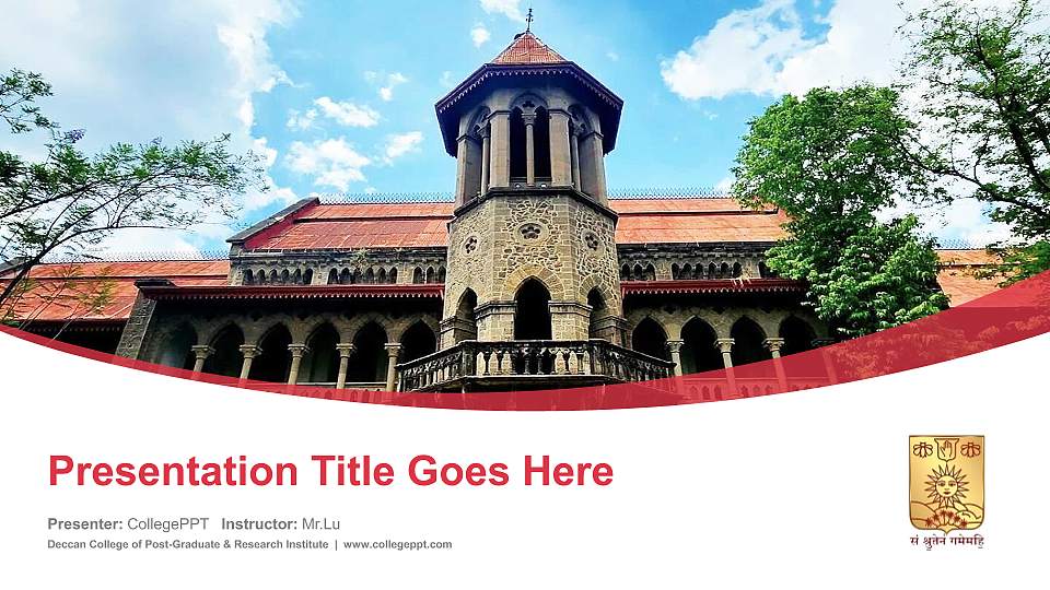 Deccan College of Post-Graduate & Research Institute Course/Courseware Creation PPT Template16:9 ratio PPT effect preview image