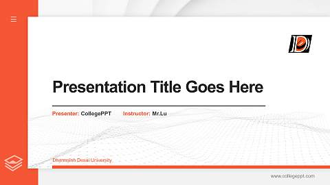 Dharmsinh Desai University Thesis Proposal/Graduation Defense PPT Template