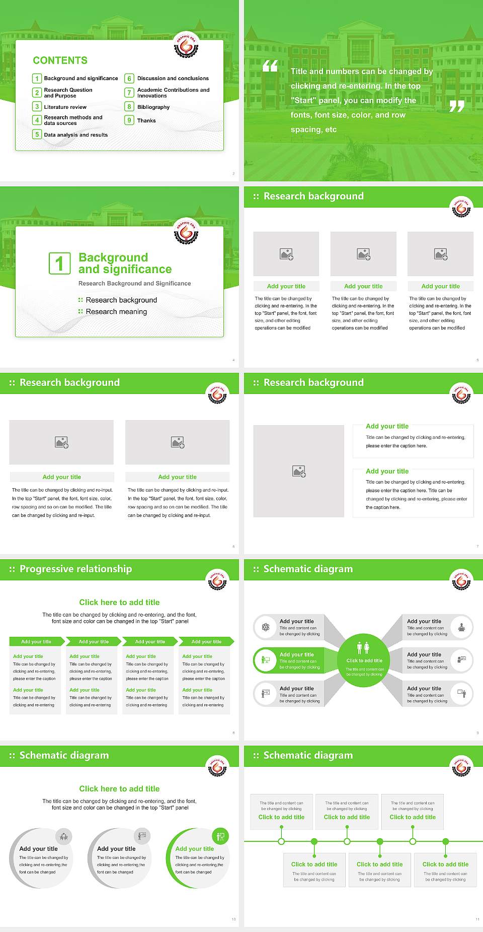 Graphic Era Hill University Graduation Thesis Defense PPT Template4:3 ratio PPT effect preview image2