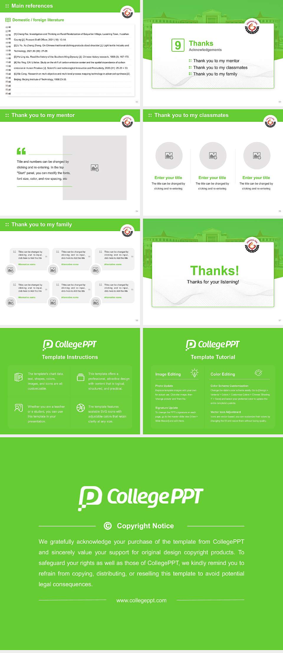 Graphic Era Hill University Graduation Thesis Defense PPT Template4:3 ratio PPT effect preview image7