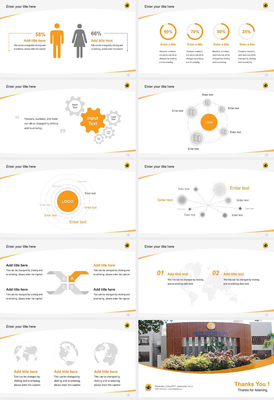 GSFC University Course/Courseware Creation PPT Template16:9 ratio PPT effect preview image4