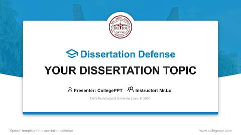Delhi Technological University Graduation Thesis Defense PPT Template