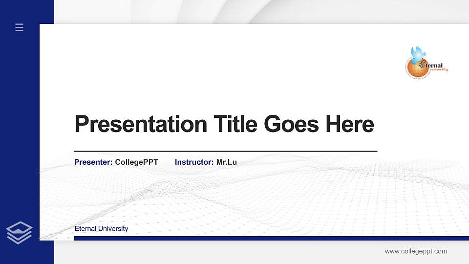 Eternal University Thesis Proposal/Graduation Defense PPT Template16:9 ratio PPT effect preview image